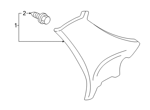 1998 Honda Accord Interior Trim - Quarter Panels Garnish Assy., L. RR. Pillar *NH302L* (PALE QUARTZ) Diagram for 84181-S84-A02ZB