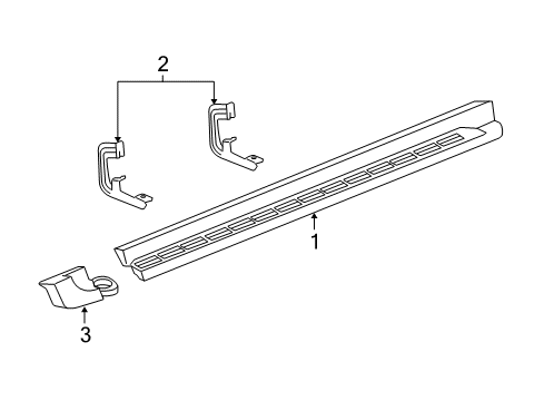 2012 Chevrolet Suburban 2500 Running Board Front Extension Diagram for 15291809