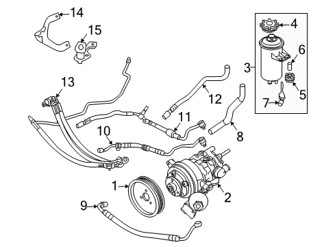 2003 BMW 745i P/S Pump & Hoses, Steering Gear & Linkage Expansion Hose Diagram for 32416781747