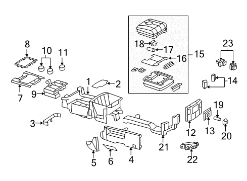 2011 Ram 3500 Center Console Boot-GEARSHIFT Diagram for 55366043AA