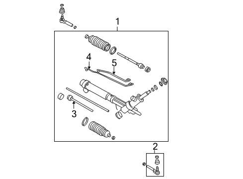 2004 GMC Canyon P/S Pump & Hoses, Steering Gear & Linkage Rod, Steering Linkage Inner Tie Diagram for 26095456