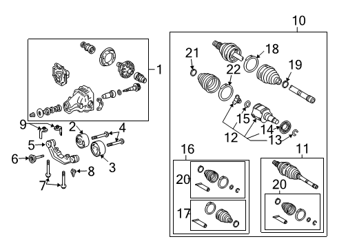 2007 Lexus RX350 Axle & Differential - Rear Cushion, Rear Differential Mount, NO.2 Diagram for 41651-48030