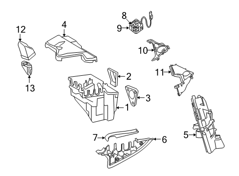 2013 BMW X6 Electrical Components Instrument Carrier Diagram for 12907555140