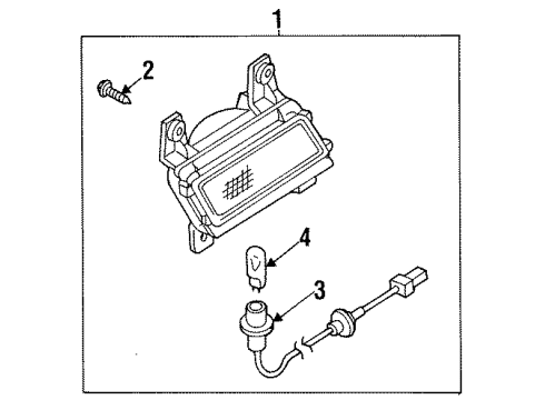 2001 Infiniti Q45 Bulbs Lamp Assembly-Back Up, LH Diagram for 26545-3H000