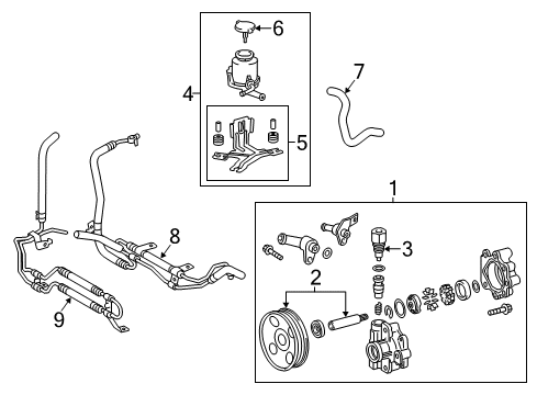 2014 Toyota Tundra P/S Pump & Hoses, Steering Gear & Linkage Pressure Sensor Diagram for 44308-34010