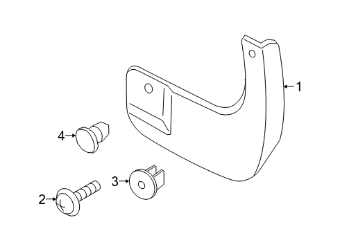 2021 Kia Soul Exterior Trim - Fender Guard Assembly-Front Mud Diagram for 86831K0000