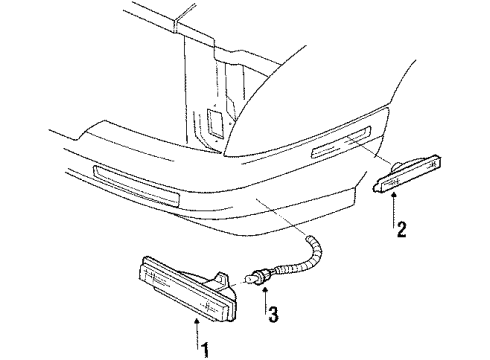 1994 Chevrolet Corsica Park & Side Marker Lamps Lamp Asm-Parking Diagram for 5974380