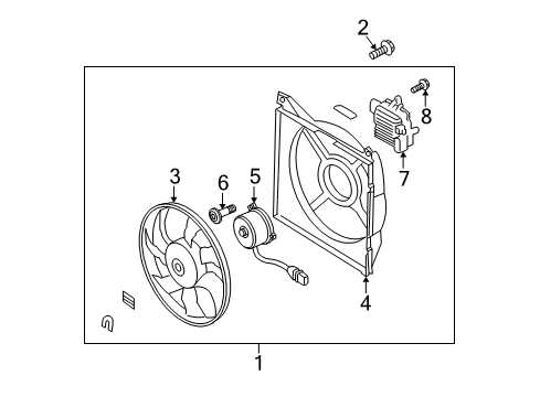 2008 Kia Amanti Cooling System, Radiator, Water Pump, Cooling Fan Controller Diagram for 253853F500