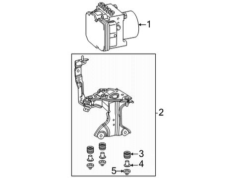 2021 Toyota Sienna Anti-Lock Brakes Mount Bracket Diagram for 44590-08050