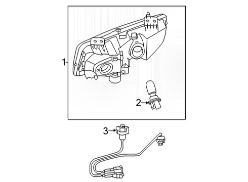 2022 Nissan Frontier Fog Lamps FOG LAMP ASSY-LH Diagram for 26155-8995B