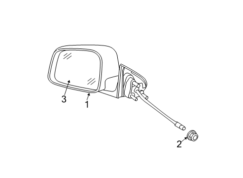 2019 Dodge Durango Outside Mirrors Mirror Replacement Diagram for 68081081AC