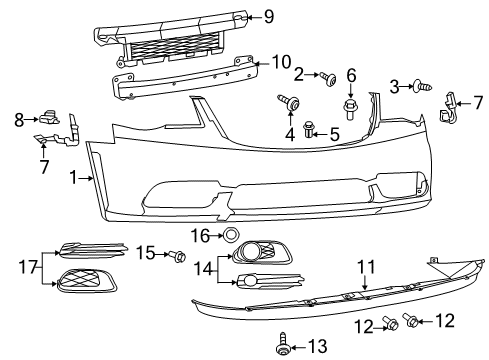 2014 Chrysler Town & Country Front Bumper ABSORBER-Front Energy Diagram for 68082094AB