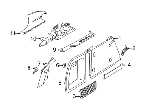 2019 BMW X4 Interior Trim - Rear Body TENSION STRAP Diagram for 51479474813