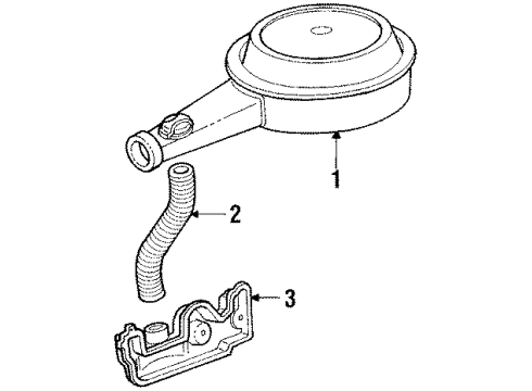 1985 Pontiac Bonneville Air Inlet Air Cleaner Diagram for 25095623