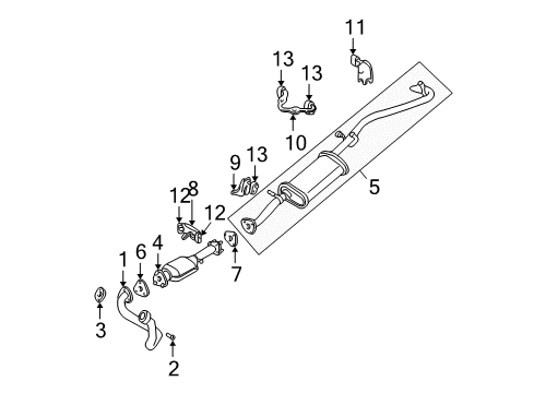 2000 GMC Sonoma Exhaust Components Catalytic Convertor - 3Way Diagram for 25177514