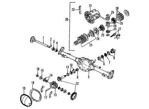 2000 GMC Sonoma Rear Axle, Differential, Propeller Shaft Propeller Shaft Assembly Diagram for 15088443