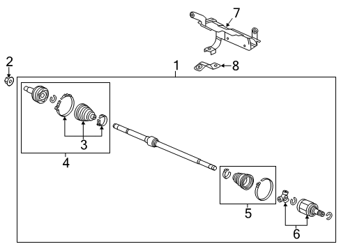 2012 Honda Civic Drive Axles - Front Cover, Heat (Lower) Diagram for 44518-TR2-305