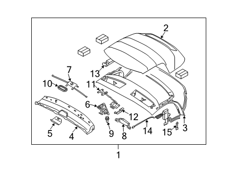 2003 BMW Z4 Top Cover & Components Left Tension Rope Diagram for 54347079587