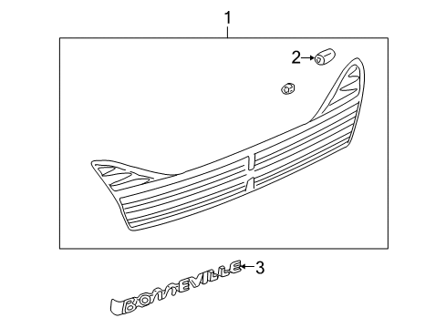 2004 Pontiac Bonneville Exterior Trim - Trunk Lid Applique Asm-Rear Compartment Lid Diagram for 5978249