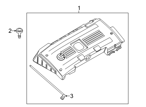 2012 BMW 740i Engine Appearance Cover Hose Diagram for 11127578975