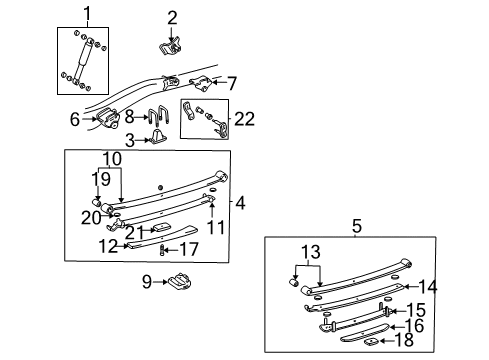 1996 Toyota Tacoma Rear Suspension Spring Assembly Bushing Diagram for 90389-14036