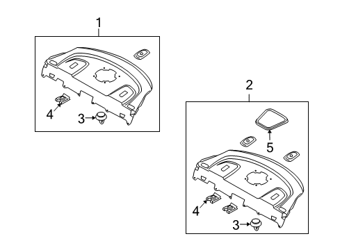 2016 Hyundai Genesis Coupe Interior Trim - Rear Body Trim Assembly-Package Tray Diagram for 85610-2M101-9P