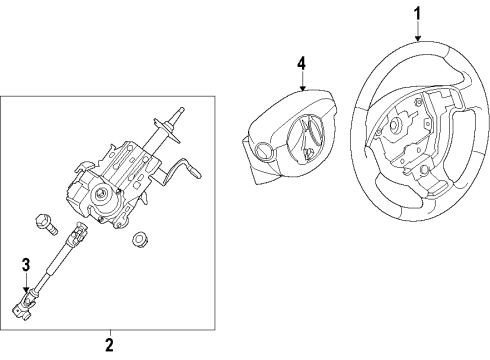 2016 Nissan Sentra Steering Column & Wheel, Steering Gear & Linkage Column-Steering Tilt Diagram for 48810-9AN0B