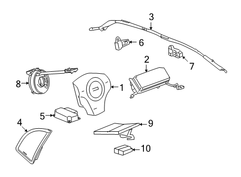 2010 Chevrolet Malibu Air Bag Components Clock Spring Diagram for 20940370