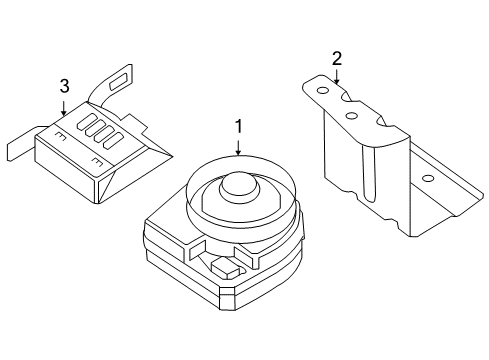 2004 BMW Z4 Anti-Theft Components Bracket Alternative Power Siren Diagram for 65756937448