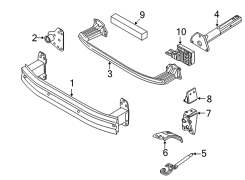 2019 Jeep Renegade Bumper & Components - Front STRUT-Brace Diagram for 68248582AA