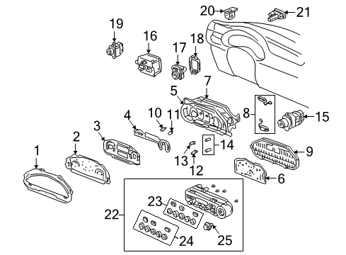 2004 Honda Insight Switches & Sensors Switch Assembly, Hazard Diagram for 35510-S3Y-901