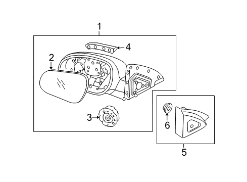 2011 Hyundai Elantra Outside Mirrors Mirror Assembly-Outside Rear View, LH Diagram for 87610-2L150