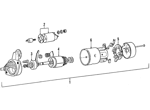 2008 Hyundai Accent Starter Brush Holder Assembly Diagram for 3617022805