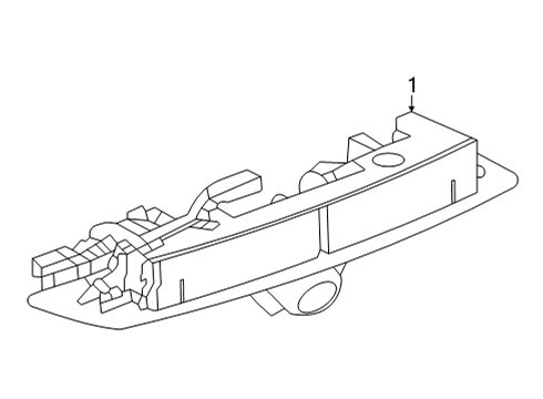 2020 GMC Acadia License Lamps License Lamp Assembly Diagram for 84746269