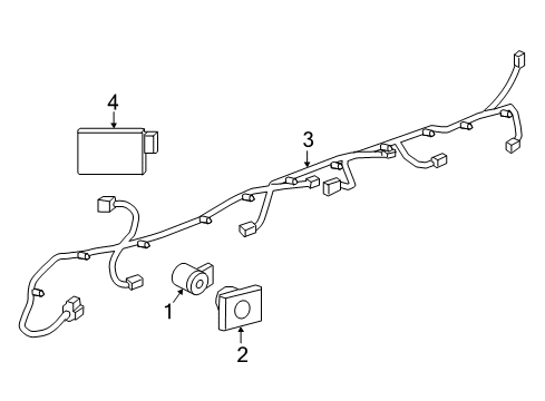 2021 Chevrolet Bolt EV Parking Aid Harness Diagram for 42724816