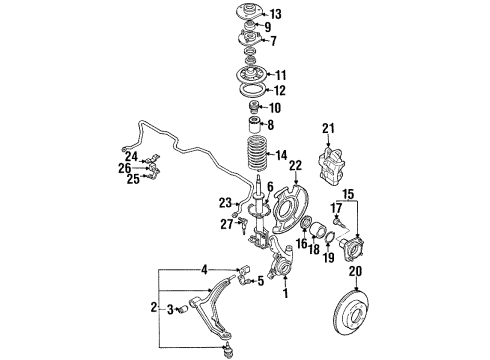 1987 Nissan Sentra Front Brakes REMAN CALIPER Front Right Diagram for 41001-58A01RE