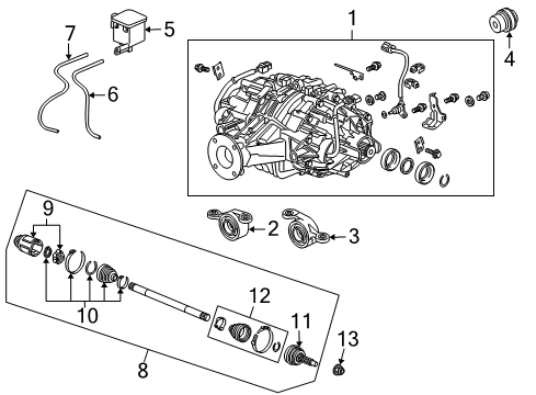 2011 Acura ZDX Axle & Differential - Rear Joint, Inboard Diagram for 42320-S3V-306