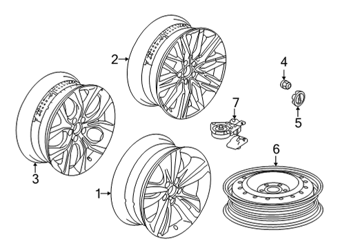 2022 Acura MDX Wheels NUT, WHEEL BLK (M14) Diagram for 90304-T6Z-A01