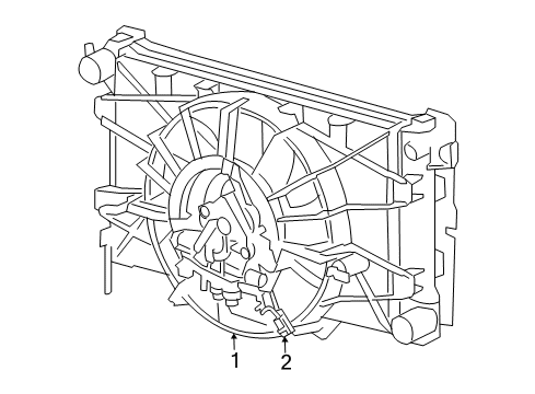 2003 Dodge Viper Cooling Fan Module-Radiator Cooling Diagram for 5290099AD