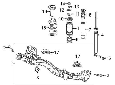 2022 Honda HR-V Rear Suspension Rubber, Rear Spring Mounting (Lower) Diagram for 52748-T5A-000