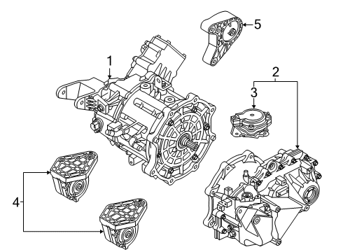 2021 Hyundai Ioniq Electrical Components Bracket Assembly-Roll MTG, RR Diagram for 21930-G7100