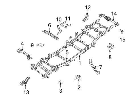 2010 Dodge Ram 1500 Frame & Components ISOLATOR-Body Hold Down Diagram for 68092742AB