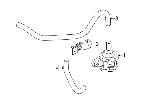 2017 Acura MDX Water Pump Hose, Radiator Outlet Diagram for 1J401-5WS-A00