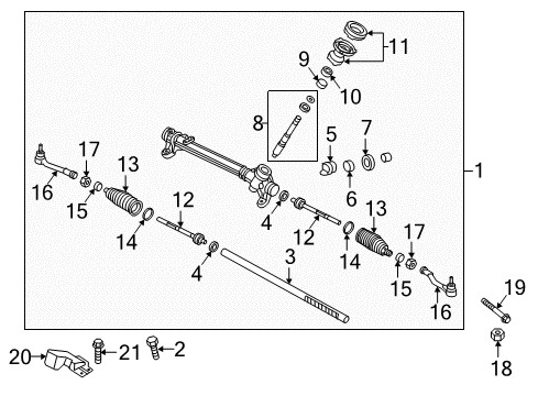 2016 Kia Optima Steering Column & Wheel, Steering Gear & Linkage PINION Assembly-Steering Diagram for 56511D4000