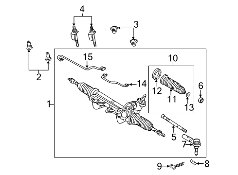 2007 Ford Ranger Steering Column & Wheel, Steering Gear & Linkage Lower Insulator Diagram for F5TZ-3F640-A