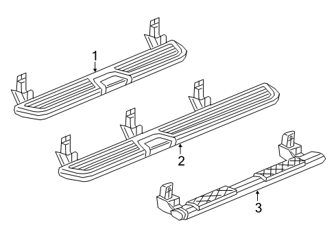 2019 Ram 3500 Running Board Board-Fixed Diagram for 68361668AA