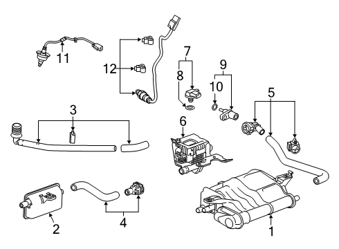 2020 Honda Accord Powertrain Control Tube Assy., Drain Diagram for 17743-TWA-A01