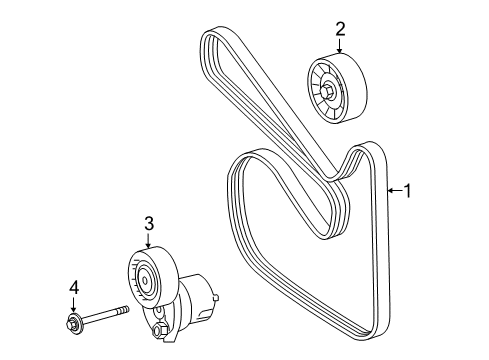 2016 Infiniti Q50 Belts & Pulleys Bolt Diagram for 23390-HG00C