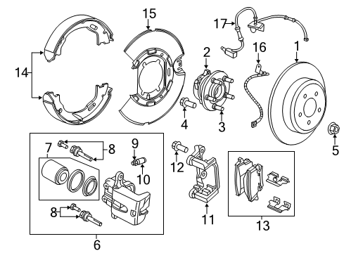 2019 Dodge Charger Brake Components Rear Brake Rotor Diagram for 2AMV9209AG