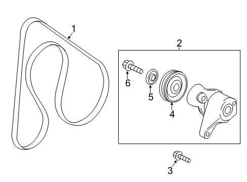 2015 Honda Civic Belts & Pulleys Bolt, Special (10X30) Diagram for 90010-RMX-000